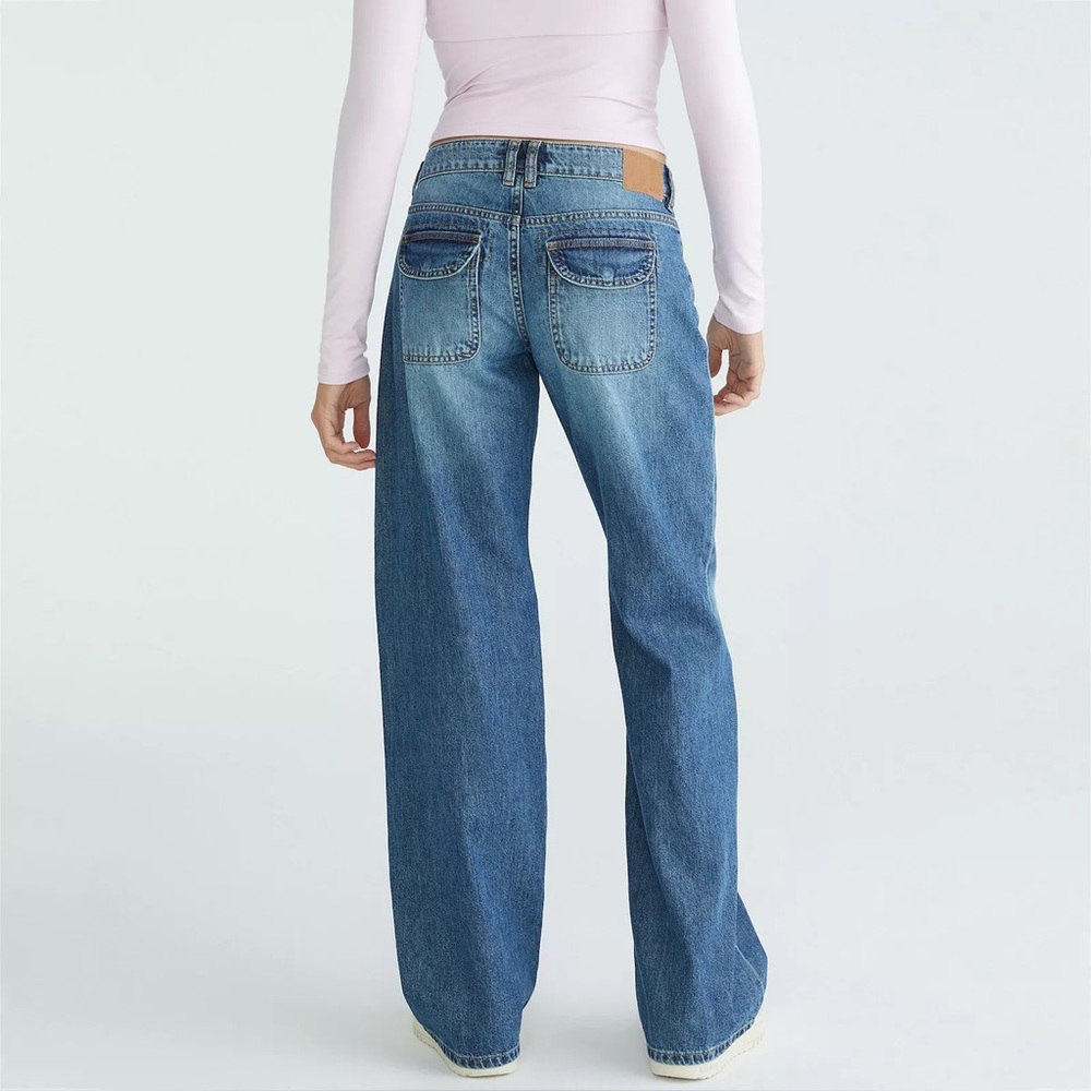 Aeropostale baggy wide leg blue jeans size 12 - Picture 2 of 4